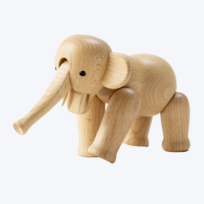 Design creativ artizanat ornamente de elefant din lemn de culoare originală din lemn